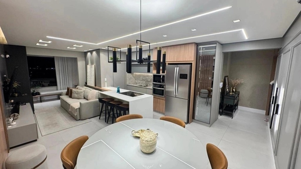 Apartamento Alto Padrão no bairro Pedra Branca: 103m² com Mobília e Sofisticação Atemporal